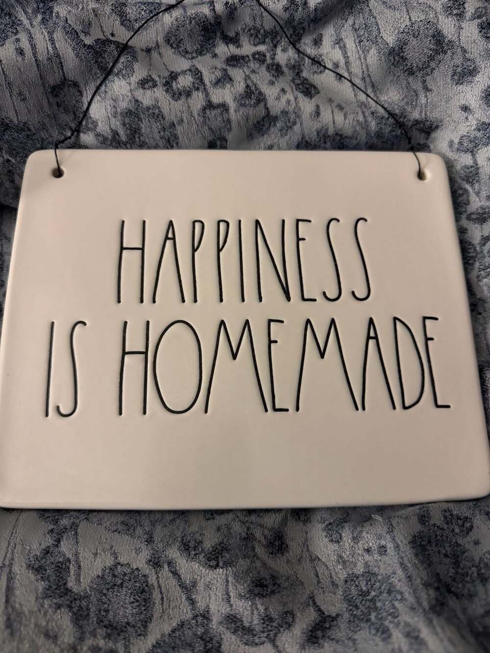 Rae Dunn Happiness Is Homemade Ceramic Hanging Sign